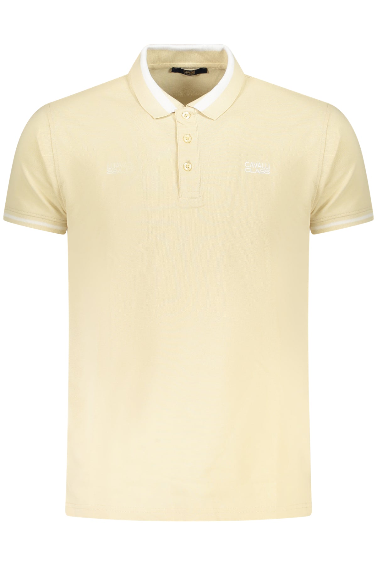 Cavalli Class Polo Short Sleeves Men Beige