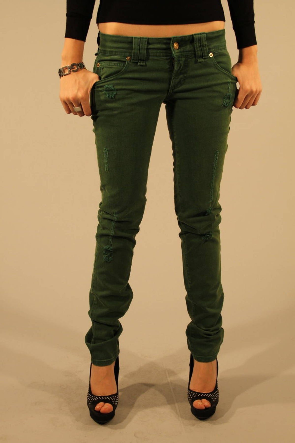 John Galliano Jeans Denim Woman Green