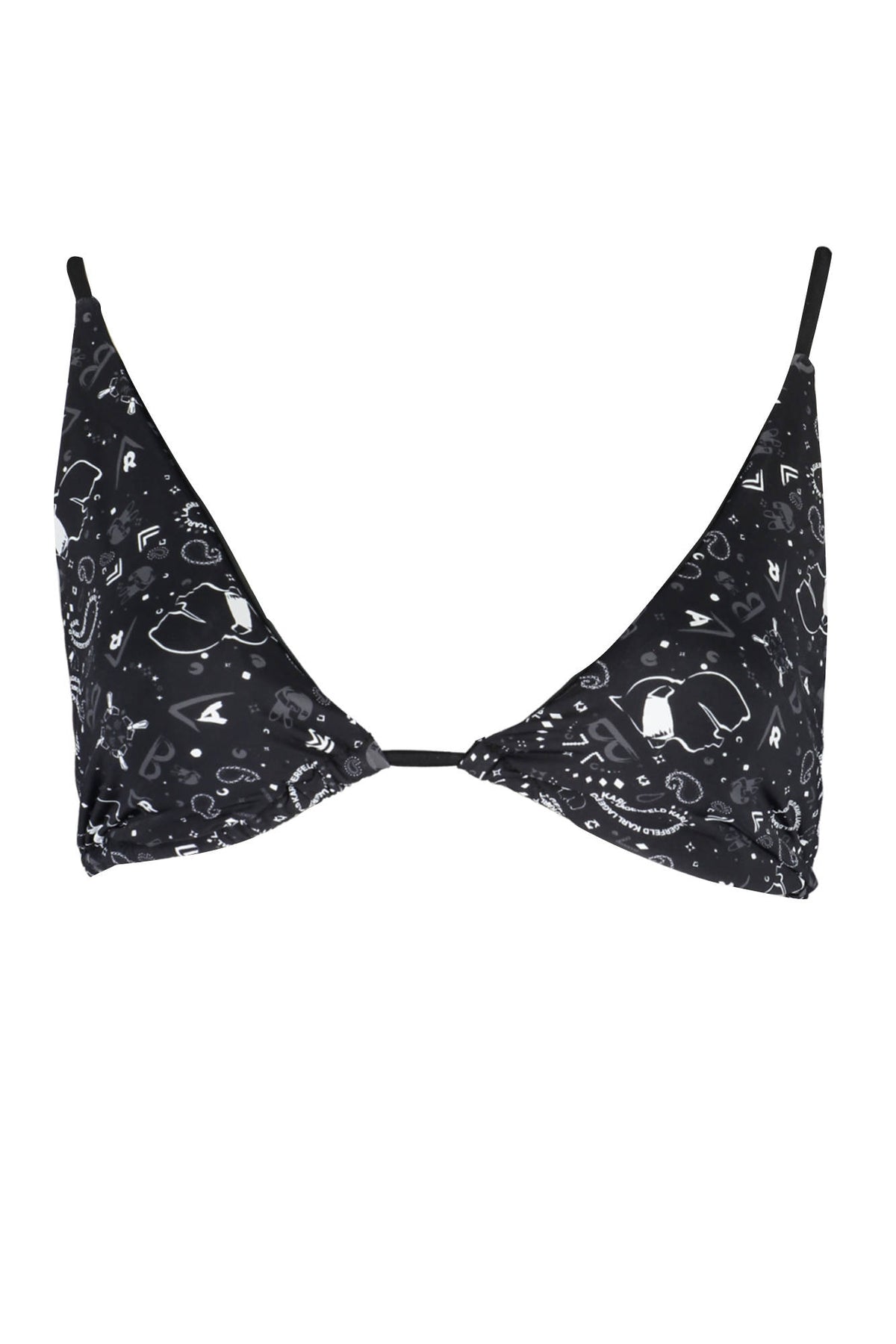 Karl Lagerfeld Swimsuit Parts Above Woman Black
