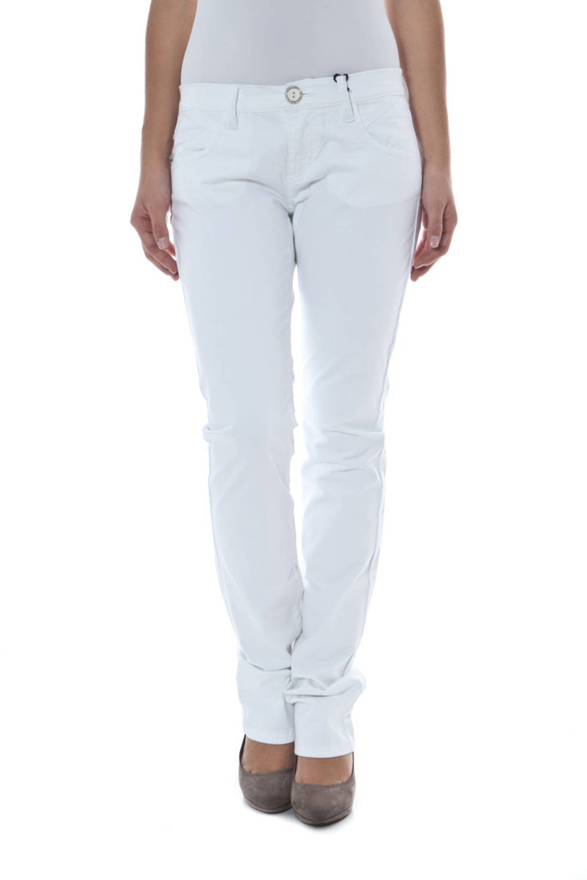 Phard White Woman Trousers