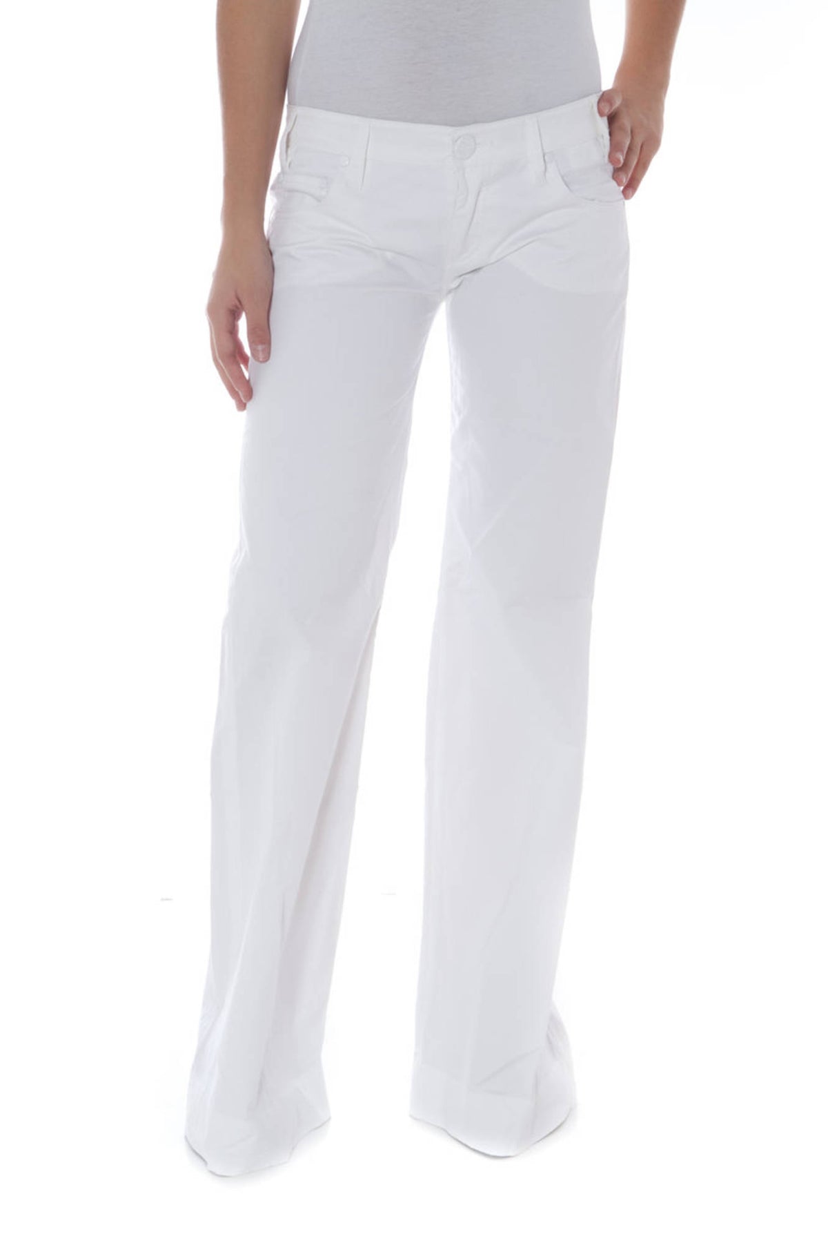 Phard White Woman Trousers