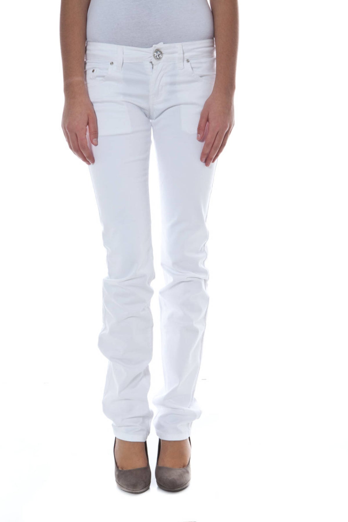 Phard White Woman Trousers