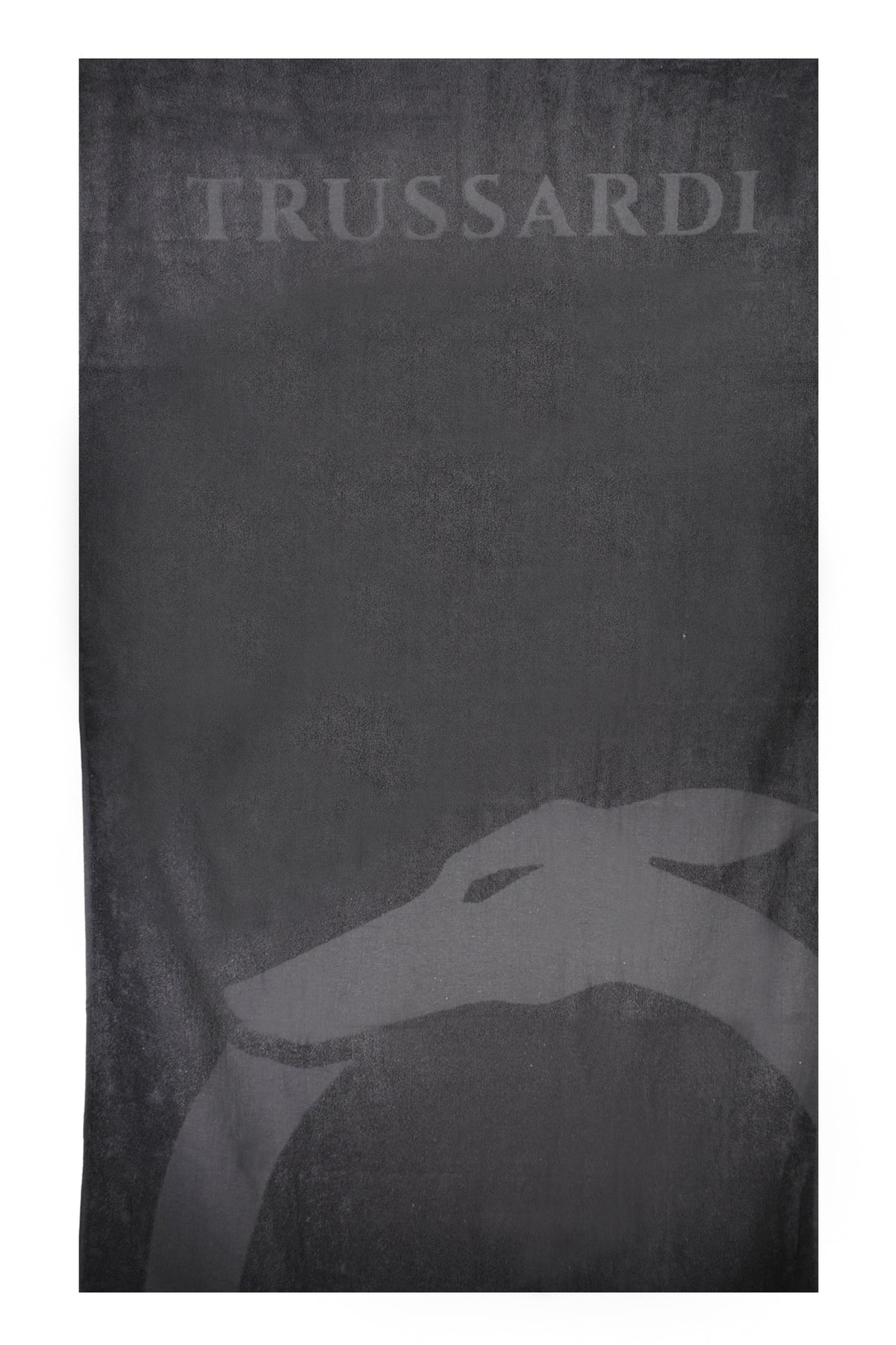 TRUSSARDI JEANS MEN'S BEACH TOWEL BLACK