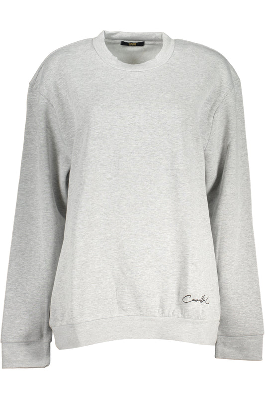 CAVALLI CLASS WOMEN'S GRAY ZIPLESS SWEATSHIRT