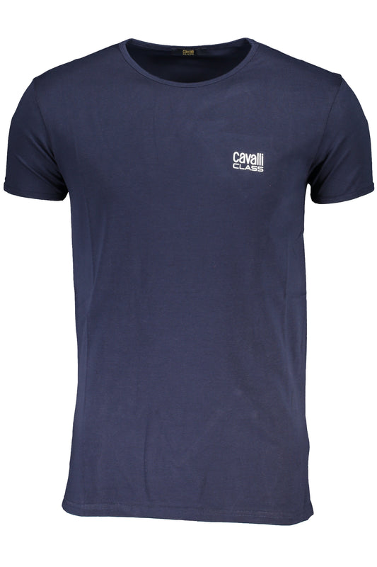CAVALLI CLASS MEN'S SHORT SLEEVED T-SHIRT BLUE