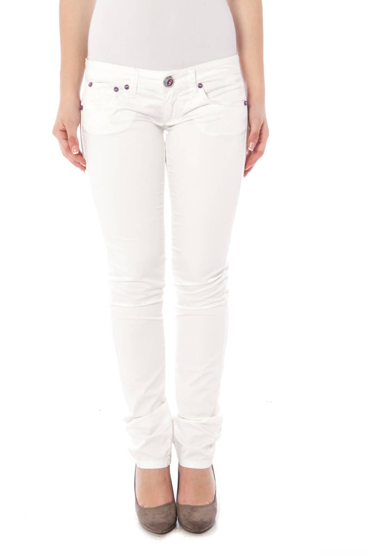 Clink White Woman Trousers