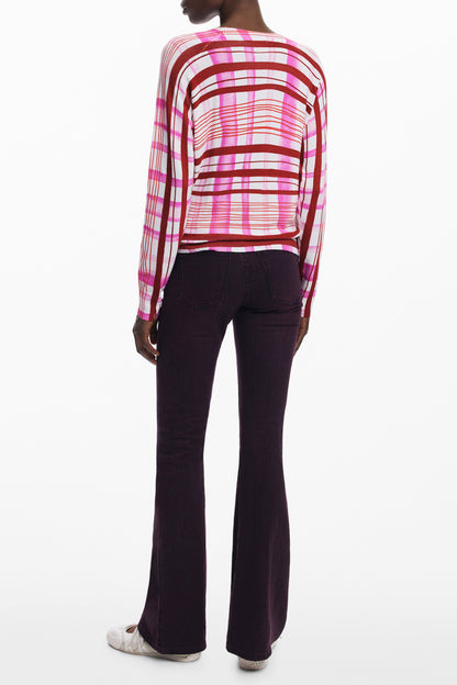 DESIGUAL WOMEN'S PINK SWEATER