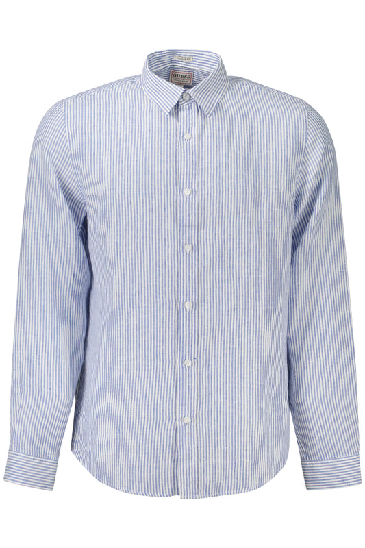 Guess Jeans Long Sleeve Shirt Men Blue