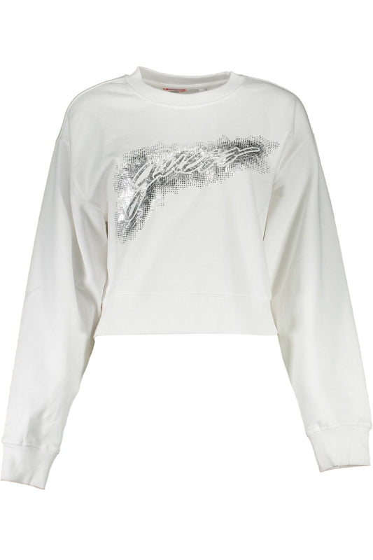 Guess Jeans Sweatshirt Without Zip Woman White
