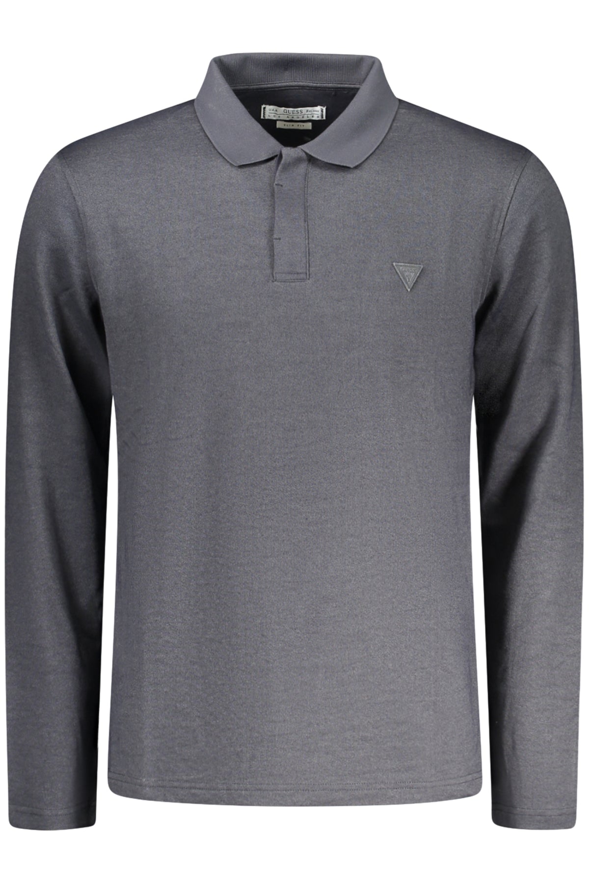 Guess Jeans Long Sleeve Polo Men Black