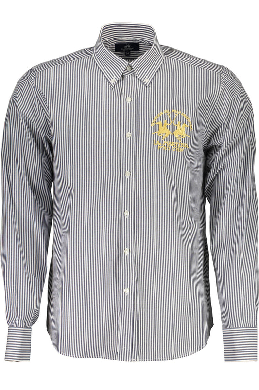 La Martina Long Sleeve Shirt Men Blue