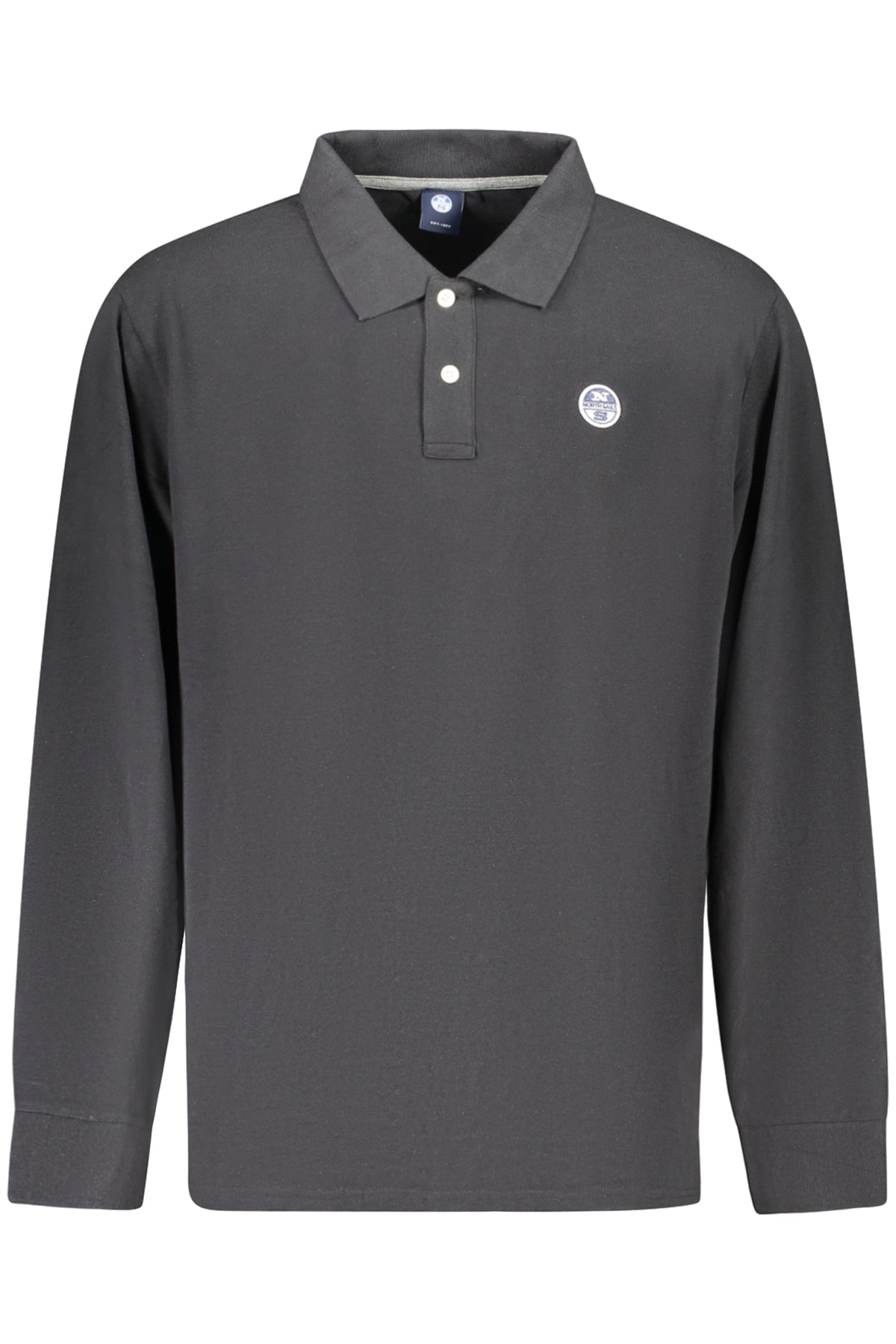 NORTH SAILS MEN'S LONG-SLEEVED POLO SHIRT, BLACK