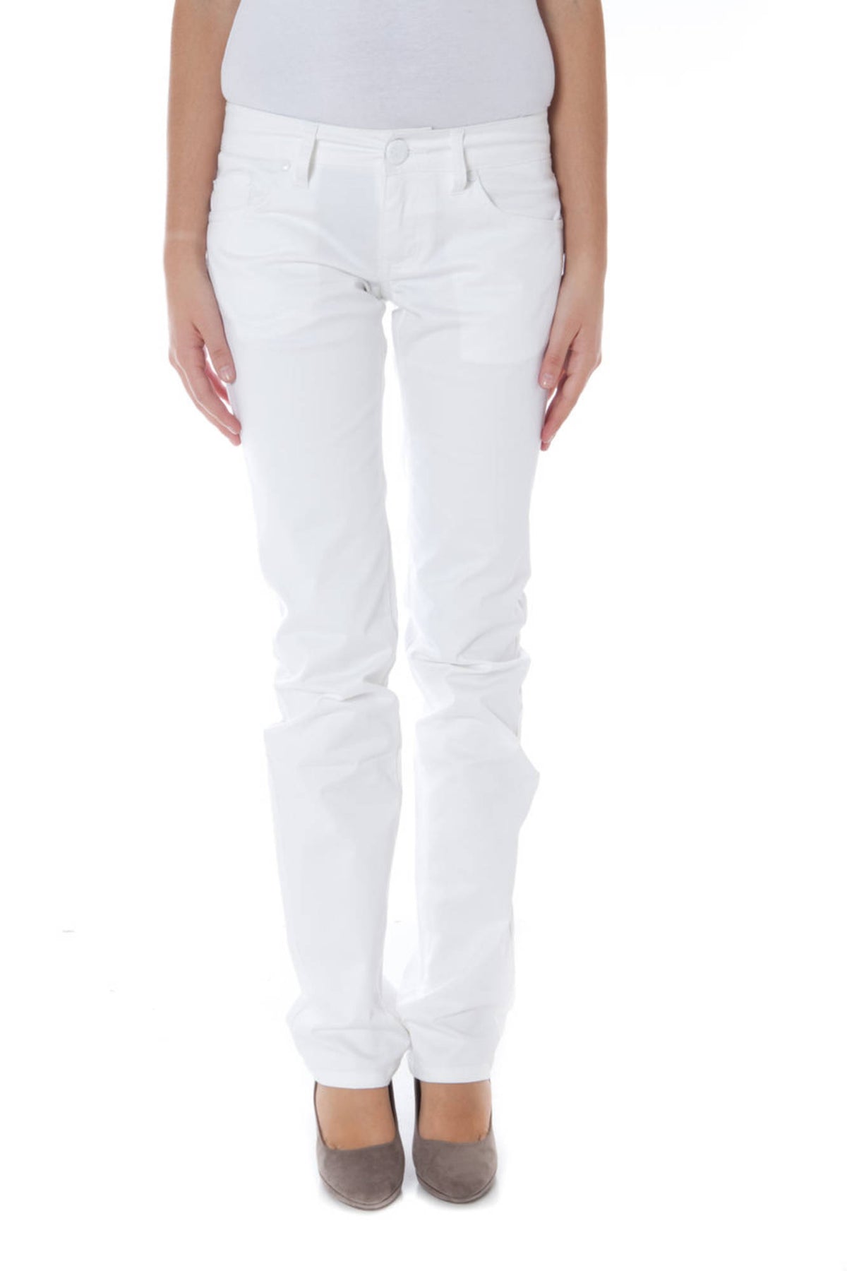Phard White Woman Trousers