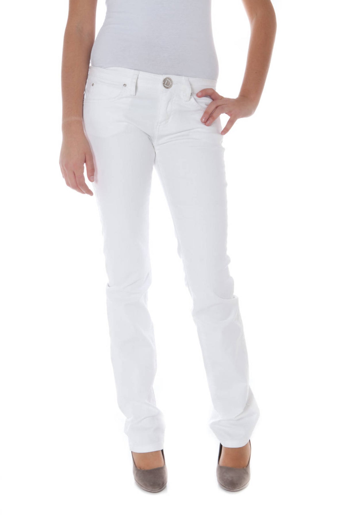 Phard White Woman Trousers