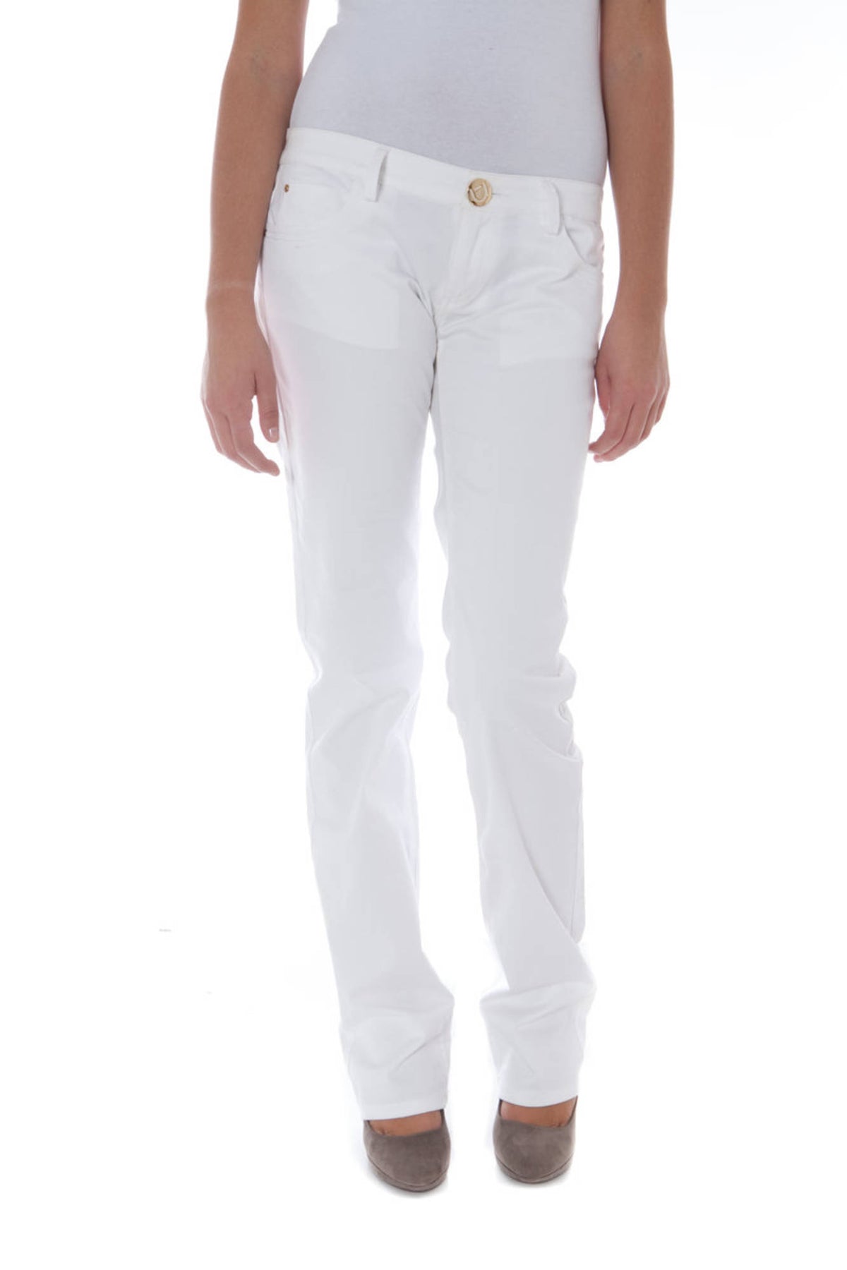 Phard White Woman Trousers