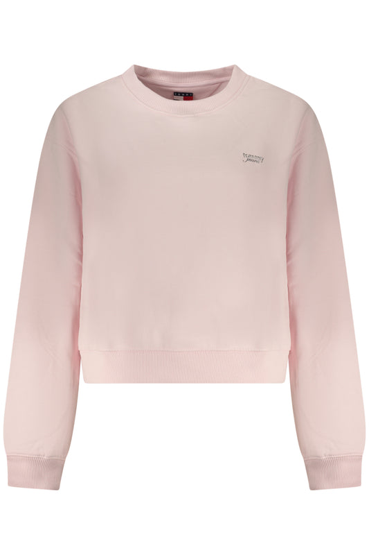 TOMMY HILFIGER WOMEN'S PINK ZIP-UP SWEATSHIRT