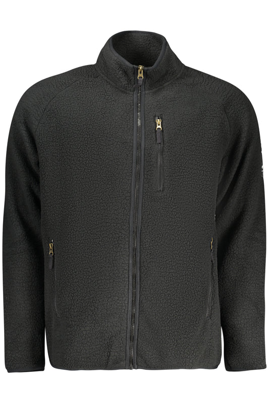 US GRAND MEN'S BLACK ZIP-UP SWEATSHIRT