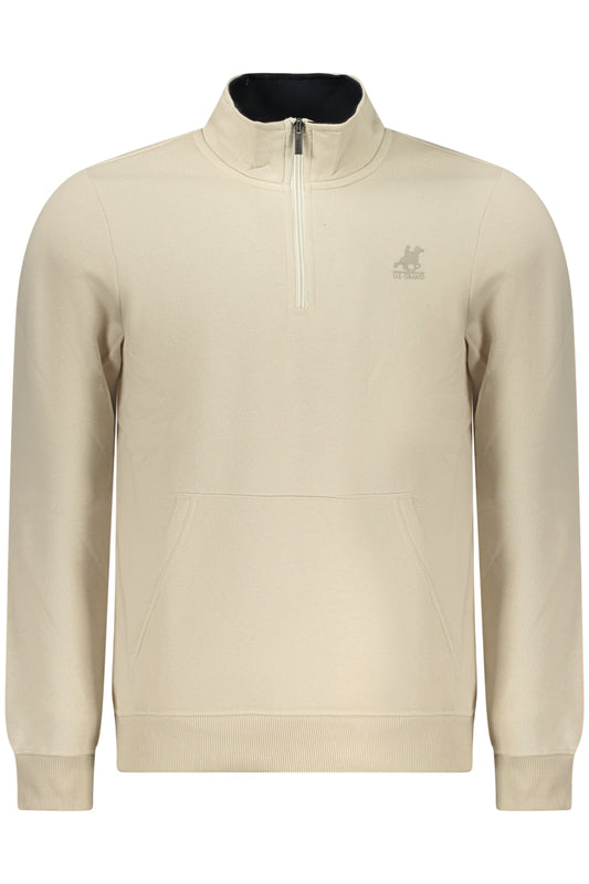 US GRAND MEN'S BEIGE ZIP-UP SWEATSHIRT