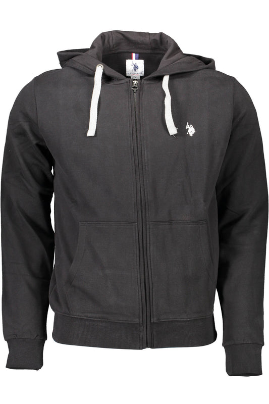 Us Polo Sweatshirt With Zip Man Black