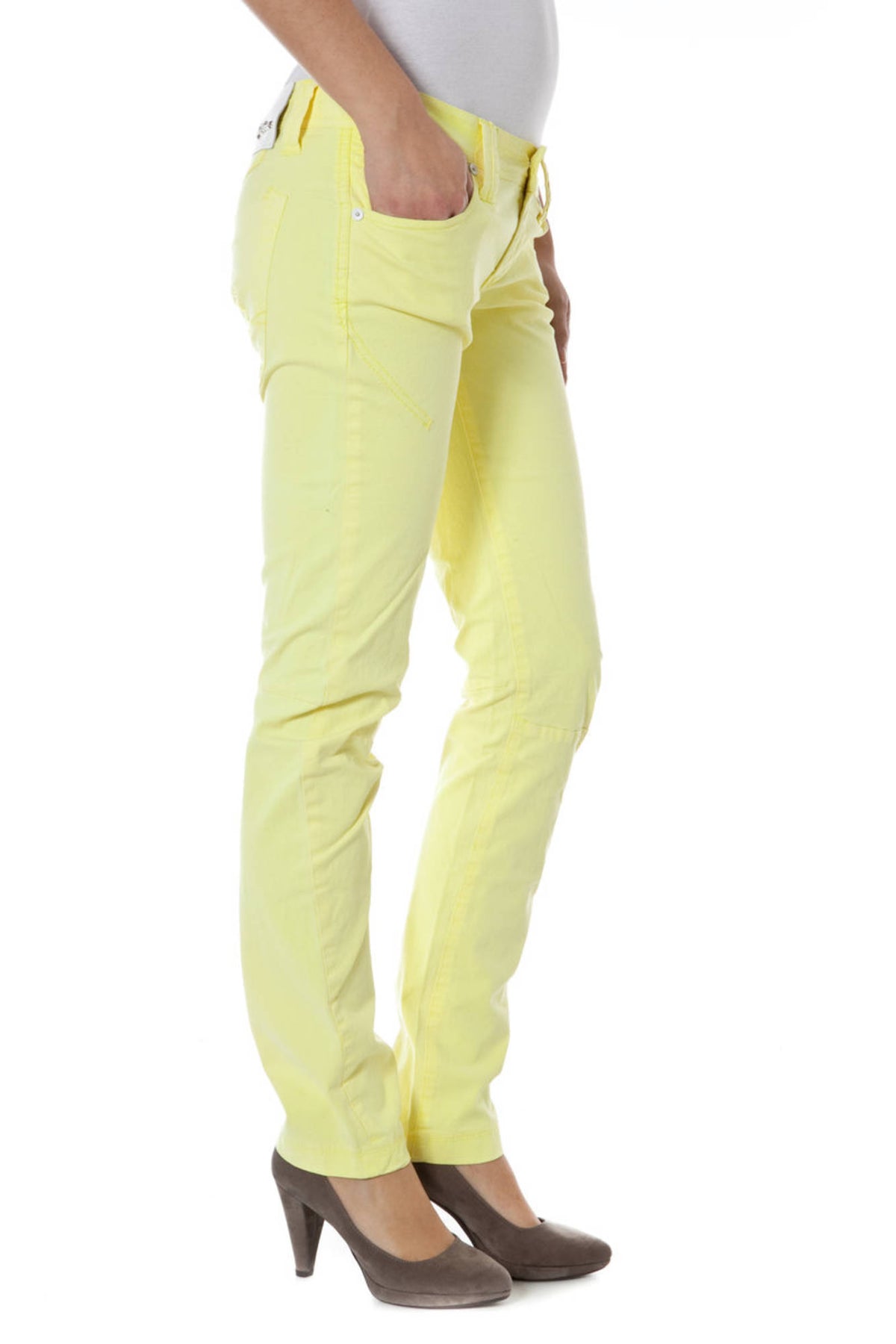 ZUELEMENTS YELLOW WOMEN'S TROUSERS